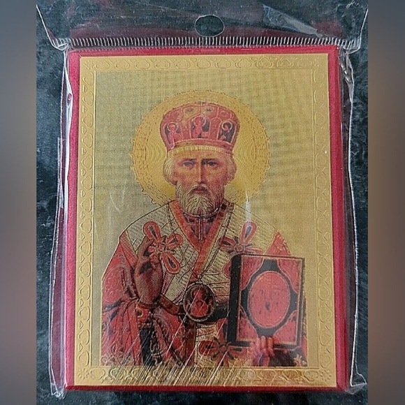 NWT Russian Orthodox Religious Icon of St. Nicholas - Picture 3 of 3